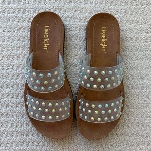 Limelight Studded Clear Strap Sandals